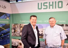 René Polak links van Usho Germany is goed vrienden met Jan Mulder van Duch Lighting Innovations.